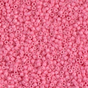 Miyuki Delica DB2117 11/0 Duracoat Opaque Carnation Rose Cylindre/Tube Perles, 5 ou 10 g