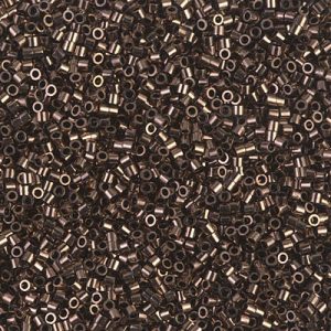 Miyuki Delica DBS22 / DBS022 / DBS0022 15/0 Perles cylindre/tube en bronze métallisé, 5 ou 10 g