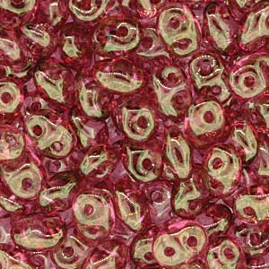 Matubo Superduo 2,5 X 5 mm 00030-14495 Perles de lustre rouge cristal - 5 ou 10 g