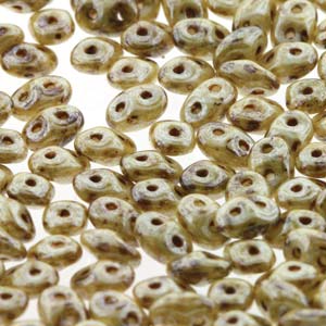 Matubo Superduo 2,5 x 5 mm 03000-65401 Perles blanches craie lazure - 5 ou 10 g