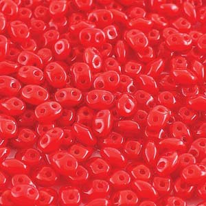 Matubo Superduo 2.5 x 5 mm 91250  Opal Red Beads - 5 or 10 gm