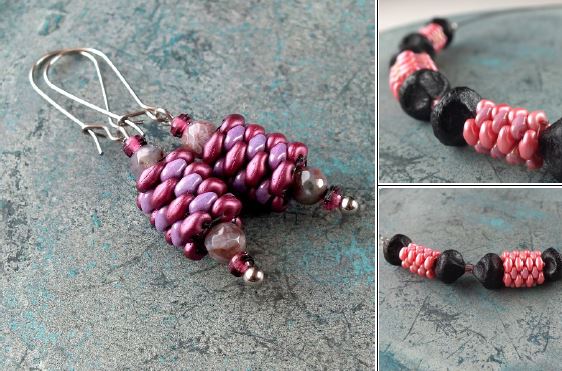 Double Duo Perles, Boucles d’oreilles, Bracelet ou Collier Téléchargement numérique gratuit Modèle de perles/Tutoriel/Instructions/Comment (Cliquez sur le lien ci-dessous)