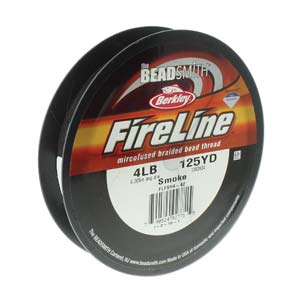 FireLine Beading Thread 4lb Smoke Grey .005-125 Yards