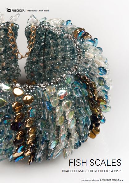 Náramek s rybími šupinami zdarma ke stažení vzor korálků/návod/návod/jak na to (klikněte na odkaz níže)