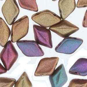 Matubo Gemduo 8 x 5 mm 00030-01620 Dark Gold Rainbow Bead - 5 or 10 gm