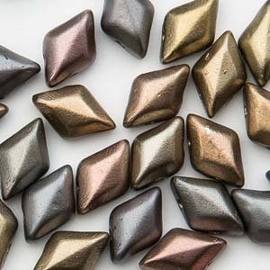 Matubo Gemduo 8 x 5 mm 00030-01670 Perles arc-en-ciel gris cristal - 5 ou 10 g