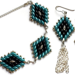 Varidi Diamond Bracelet and Earrings Free Digital Download Beading Pattern/Tutorial/Instructions/How To (DO NOT ADD TO CART - Click on Link on Pattern Page)