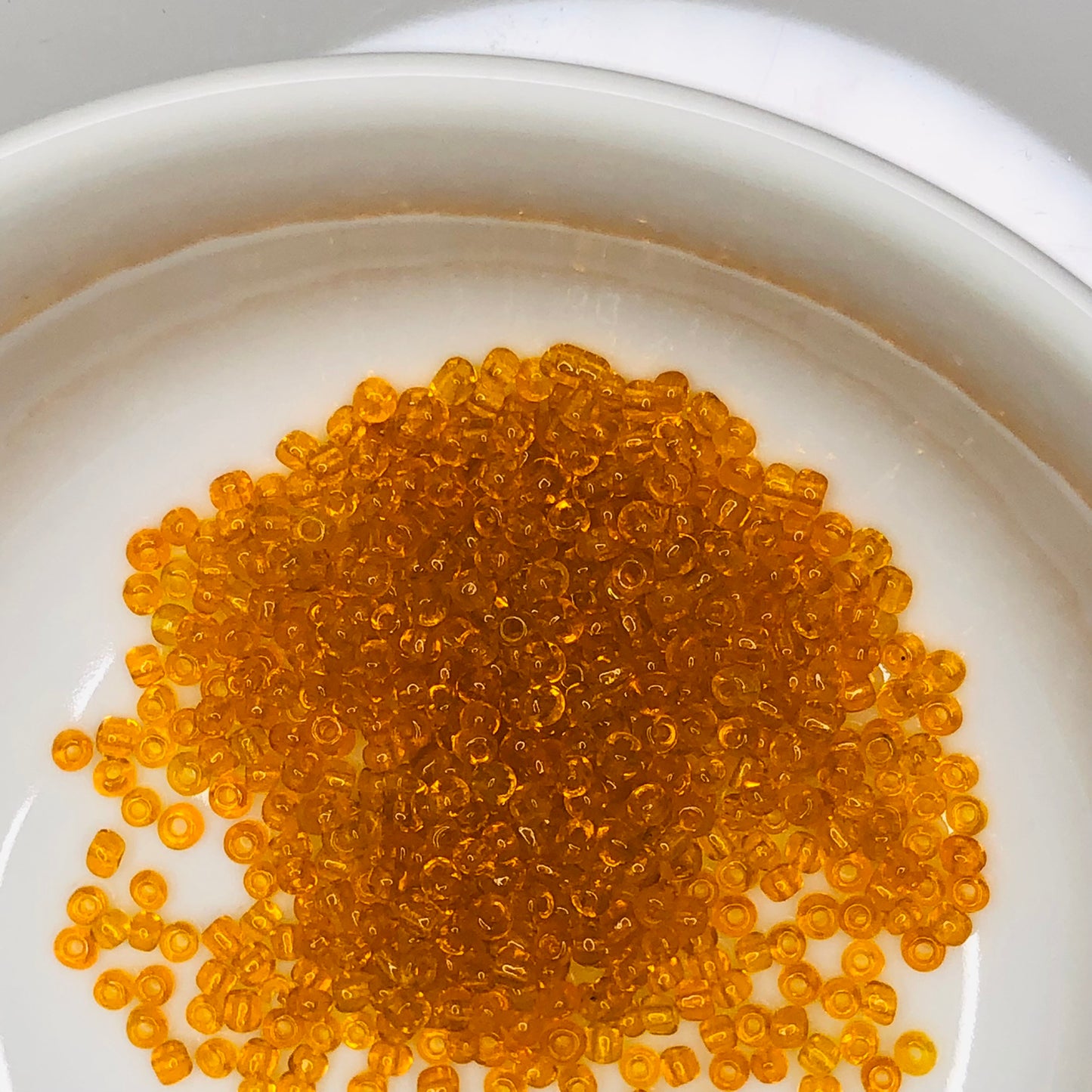 8/0 Perles de graines orange transparentes, 1,93 ou 5 g