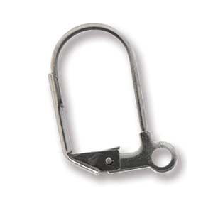 Fils d'oreille à levier en acier inoxydable de calibre 22, 16 mm, 1 paire
