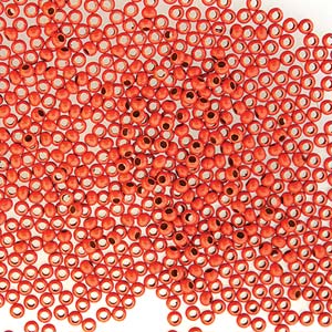 The Beadsmith MT11-ORN  11/0 Orange Coated Brass Metal Seed Beads  - 5 Grams