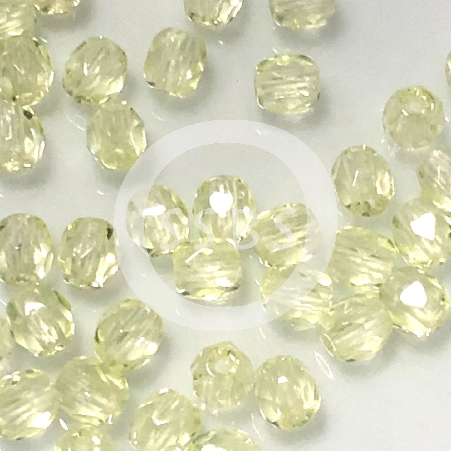 Preciosa Tchèque Feu Poli FPR048013 Jonquil / Perles de Verre Jaune, 4 mm - 40 Perles