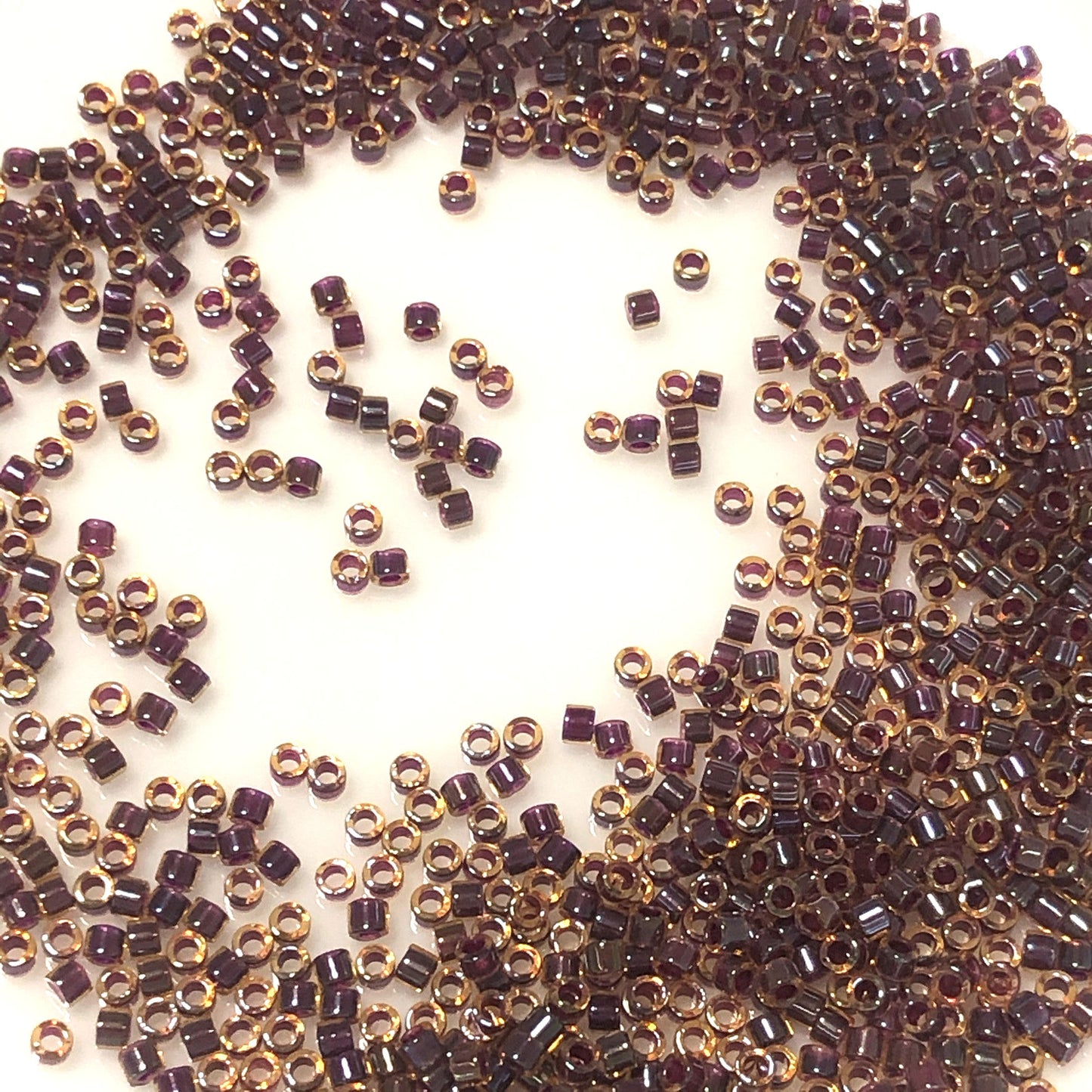Miyuki Delica DB61 / DB061 11/0 Perles de cylindre/tube AB en cristal doublé de vin, 5 ou 10 g