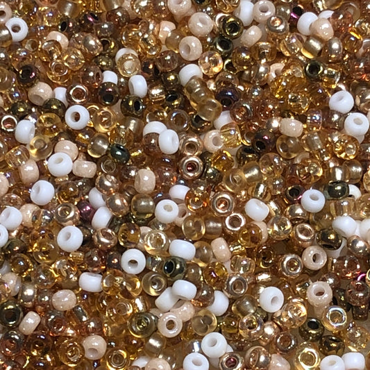 Miyuki 11-MIX22   11/0 Honey Butter Mix Seed Beads - 5 or 10 gm