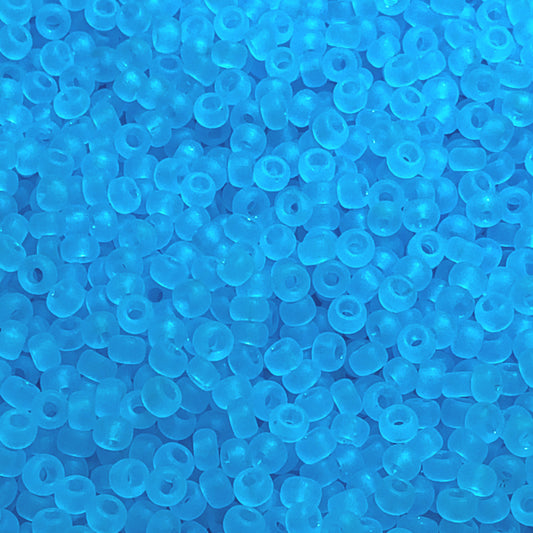 Miyuki 8-148F 8/0 Perles de rocaille bleu clair transparent mat - 5 ou 10 g