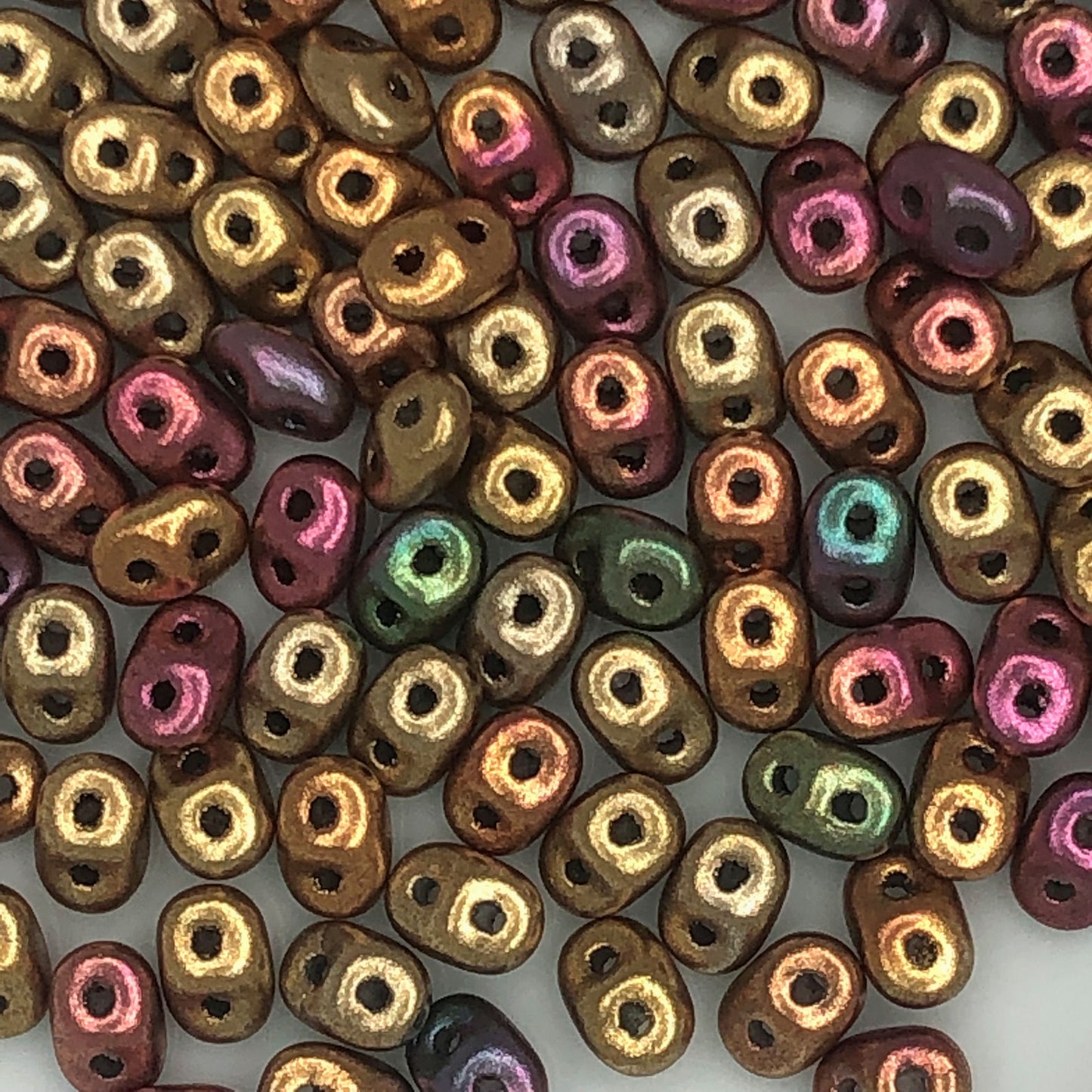 Matubo Superduo 2,5 X 5 mm 00030-01620 Perles arc-en-ciel orange cristal - 5 ou 10 g