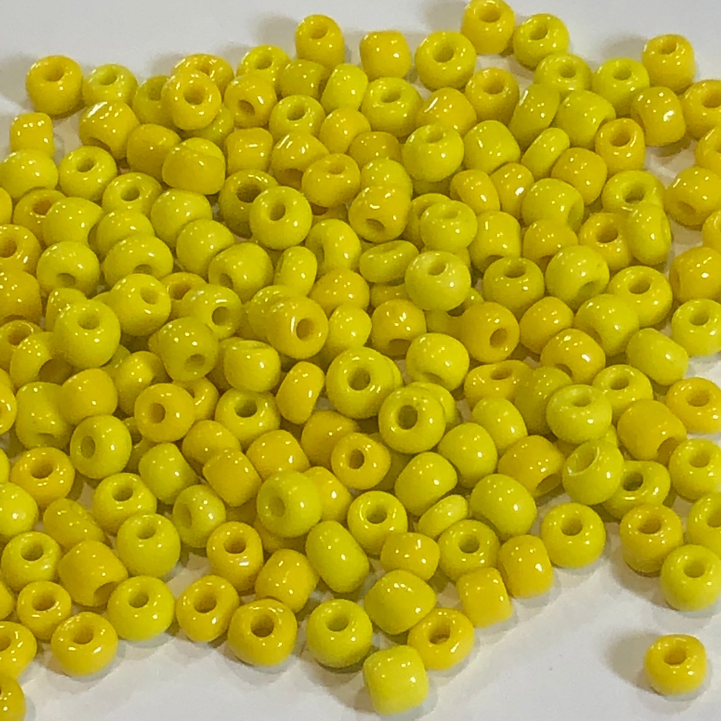 6/0 Nuances de perles de graines jaunes opaques, 5 ou 10 g