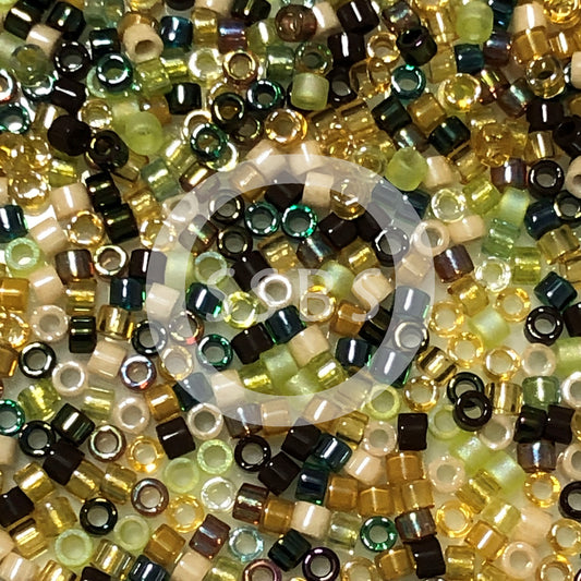 Miyuki Delica DB-MIX07  11/0 Earthtone Mix Cylinder/Tube Beads - 5 or 10 gm