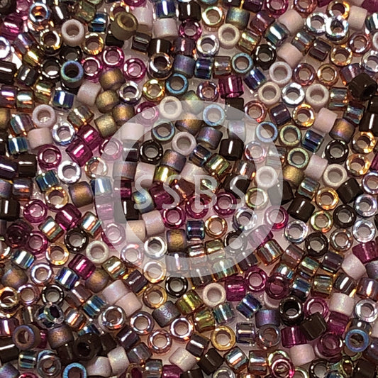 Miyuki Delica DB-MIX18  11/0 Vineyard Mix Cylinder/Tube Beads - 5 or 10 gm