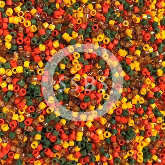 Miyuki Delica DB-MIX052  11/0 Autumn Squash Mix Cylinder/Tube Beads - 5 or 10 gm