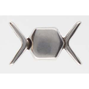 Fermoir magnétique Cymbal™ Vorino II Chevron, 18,6 x 11 mm - Plaqué or 24 carats ou plaqué argent antique - 1 pièce