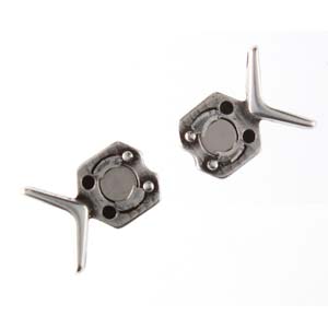 Fermoir magnétique Cymbal™ Vorino II Chevron, 18,6 x 11 mm - Plaqué or 24 carats ou plaqué argent antique - 1 pièce