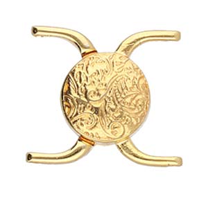 Fermoir magnétique Cymbal™ Souda II 11/0, 15,85 x 17,8 mm - Plaqué or 24 carats, plaqué or rose, plaqué laiton antique ou plaqué argent antique - 1 fermoir