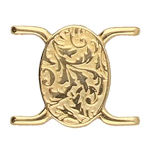 Cymbal™ Vouves II  11/0 Delica Bead Connector, 15.7 x 12.8 mm - 24K Gold Plated, Rose Gold Plated, Antique Brass Plated or Antique Silver Plated - 1 Piece