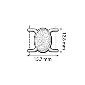 Connecteur de perles Cymbal™ Vouves II 11/0 Delica, 15,7 x 12,8 mm - Plaqué or 24 carats, plaqué or rose, plaqué laiton antique ou plaqué argent antique - 1 pièce