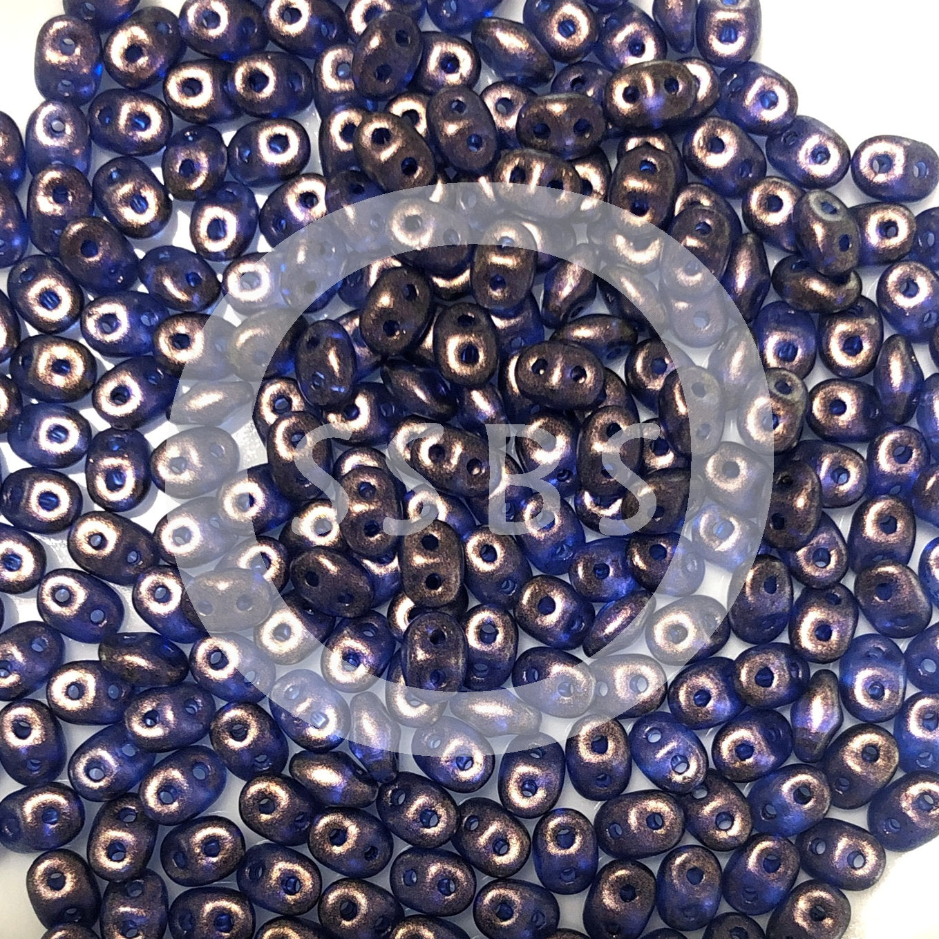 Matubo Superduo 2,5 x 5 mm 00030-29264 Perles bleu céruléen Halo - 5 ou 10 g