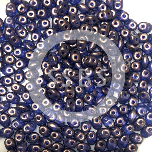 Matubo Superduo 2,5 x 5 mm 00030-29264 Perles bleu céruléen Halo - 5 ou 10 g