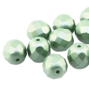 Czech Fire Polish 6-FPR0425034 Perles de verre à facettes olivine pastel, 4 mm - 38 perles