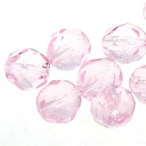 Czech Fire Polish 6-FPR047020 Perles de verre à facettes roses, 4 mm - 38 perles