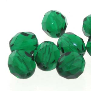 Czech Fire Polish 6-FPR045014 Chrysolite / Green Faceted Glass Beads, 4 mm, 32 or 38 Beads