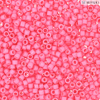 Miyuki Delica DB2117 11/0 Duracoat Opaque Carnation Rose Cylindre/Tube Perles, 5 ou 10 g