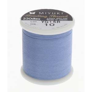 Fil de nylon pour perles Miyuki - Bleu clair MBT-10, 330dtex - 55 yards