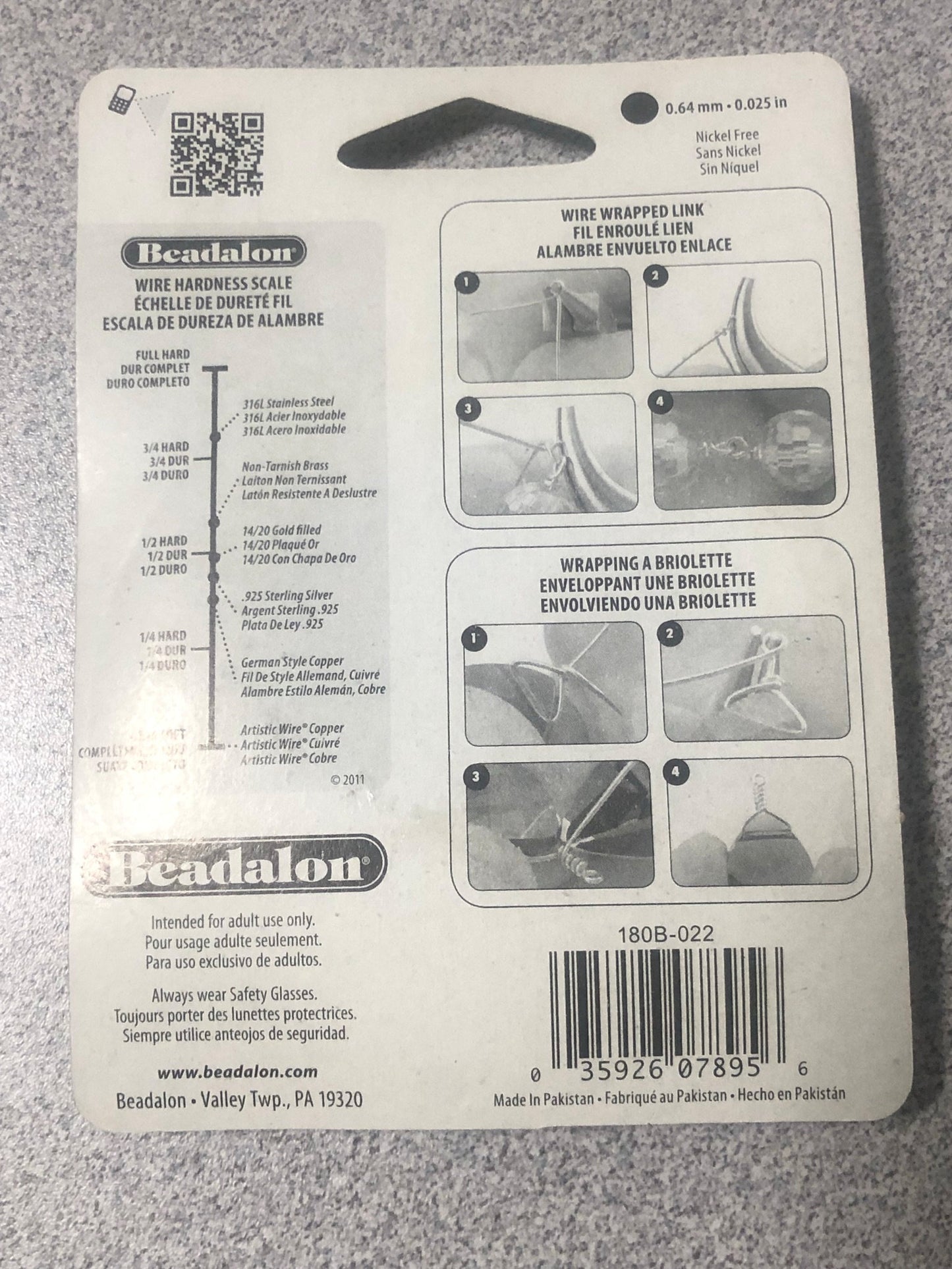 Beadalon Fil rond plaqué argent à température moyenne de calibre 22, 10 m/32,8 pieds, 180B-022