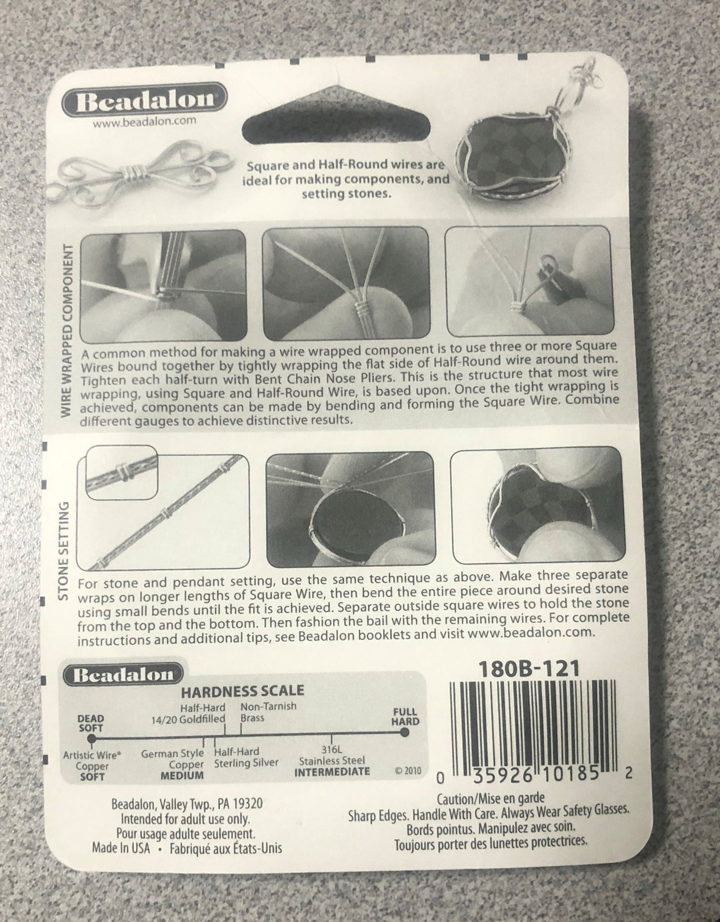 Beadalon Fil rond plaqué argent, calibre 21, température moyenne, non ternissant, 4 m/13,1 pi 180B-121