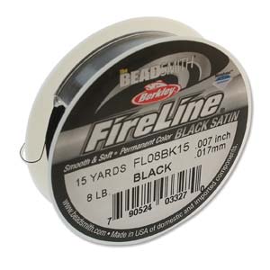 Berkley Fireline 8 lb. Noir, 15 yards de fil de perles tressé microfusé/ligne de pêche