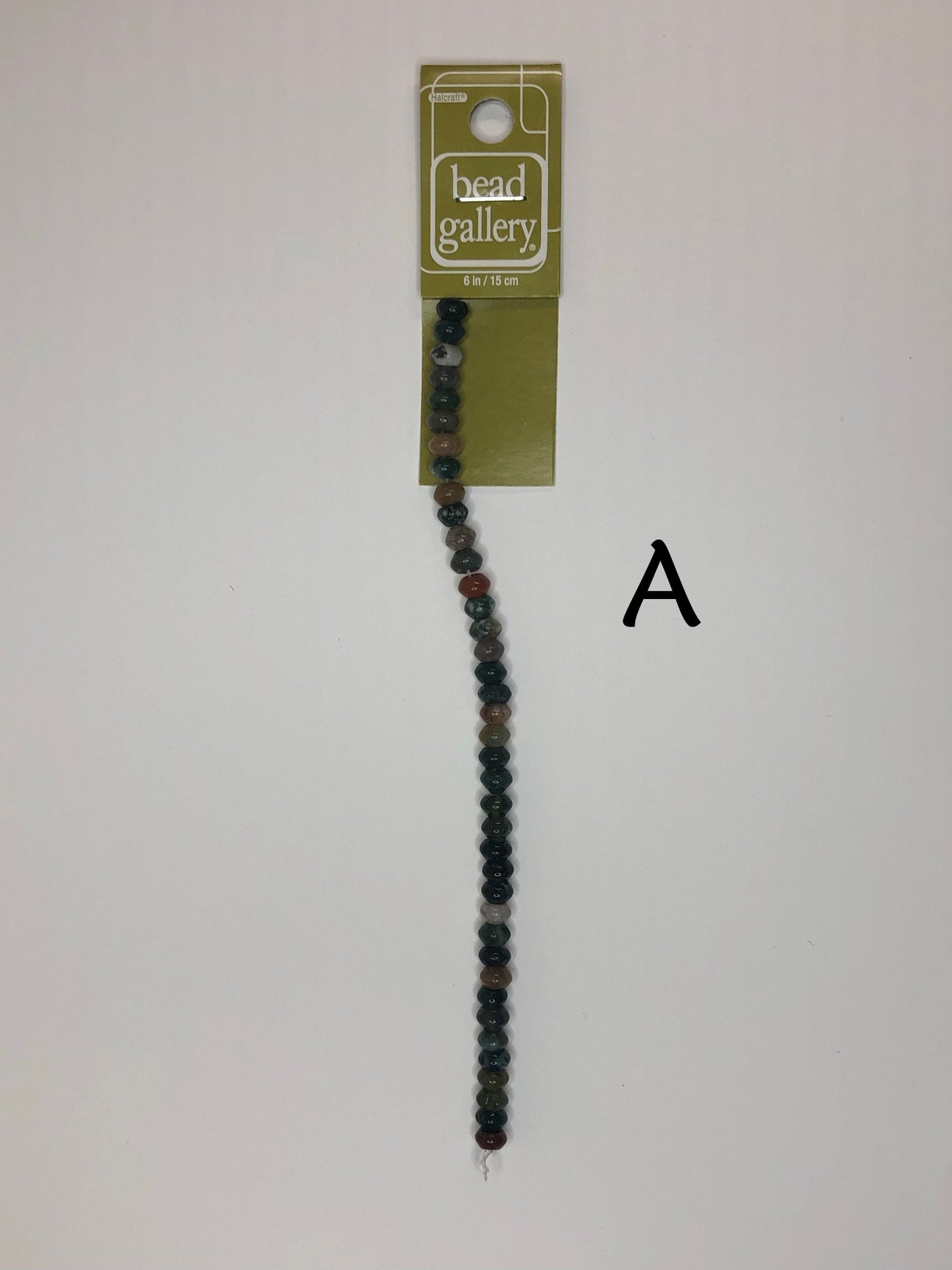 Bead Gallery Rondelles de pierre semi-précieuse en jaspe fantaisie, 6 x 4 mm - 38 perles sur fil A ou B