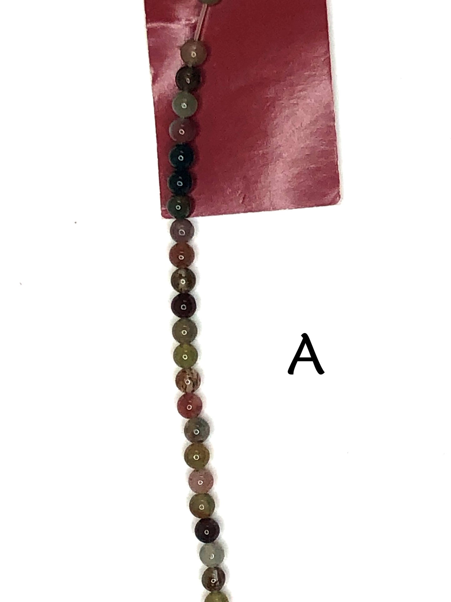 Bead Gallery Perles rondes en pierre semi-précieuse fantaisie en jaspe, 3 mm - 40 perles - Fil A, B ou C