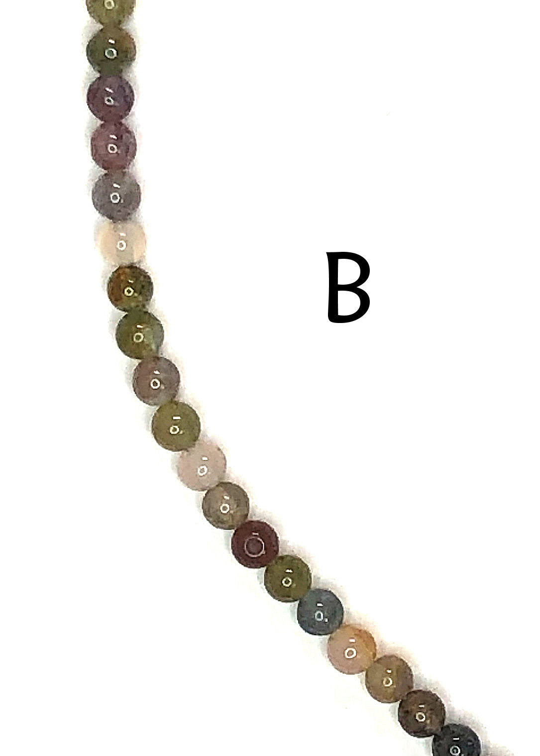 Bead Gallery Perles rondes en pierre semi-précieuse fantaisie en jaspe, 3 mm - 40 perles - Fil A, B ou C