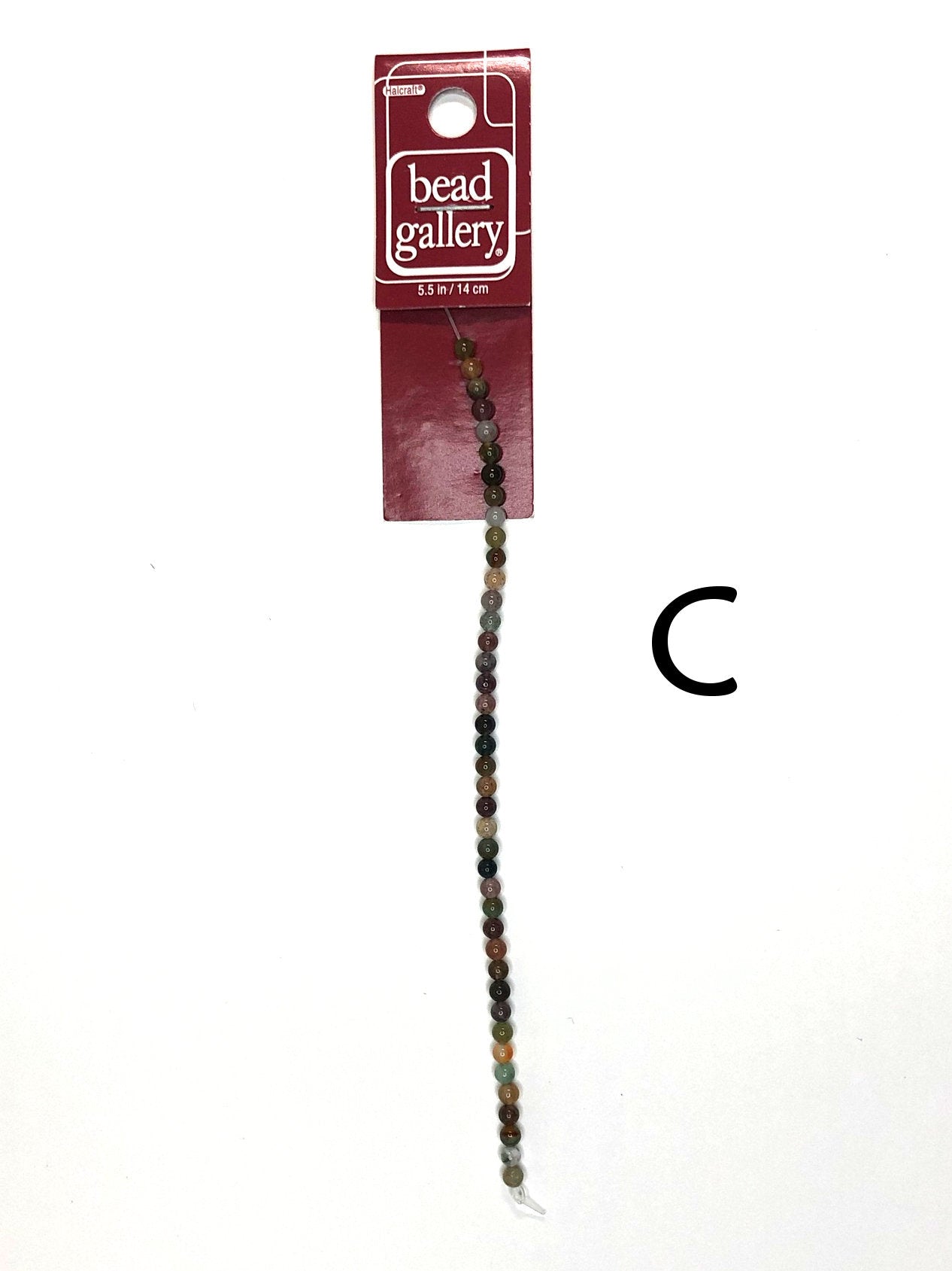 Bead Gallery Perles rondes en pierre semi-précieuse fantaisie en jaspe, 3 mm - 40 perles - Fil A, B ou C