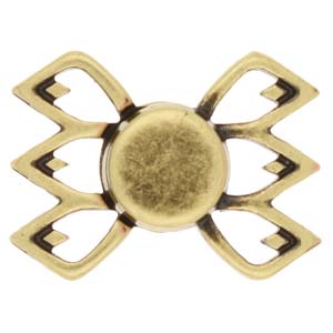 Cymbal™ Fylakopi III GemDuo Magnetic Clasp, 23.6 x 16.8 mm, Antique Brass Plated - 1 Clasp