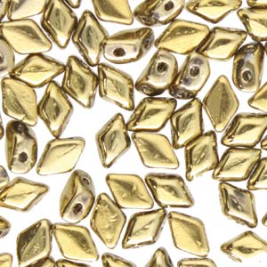 Matubo Mini Gemduo 6 x 4 mm 00030-26441  Crystal Full Amber Beads - 20, 30, 40 or 50 Beads