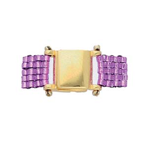 Cymbal™ Axos II  11/0 Delica Magnetic Clasp, 17.3 x 9.4 mm, 24k Gold Plate, Antique Silver Plated or Antique Brass Plated - 1 Clasp