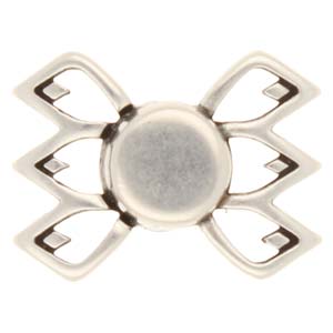 Cymbal™ Fylakopi III GemDuo Magnetic Clasp, 23.6 x 16.8 mm, Antique Silver Plated - 1 Clasp