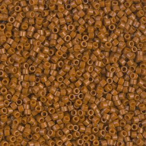 Miyuki Delica DB2109  11/0 Duracoat Opaque Sienna Brown Cylinder/Tube Beads, 5 or 10 gm