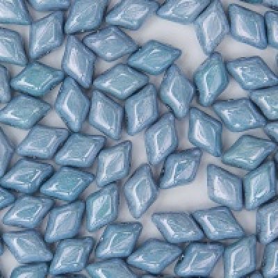 Matubo Mini Gemduo 6 x 4 mm 03000-14464  Chalk Blue Luster Beads - 20, 30, 40 or 50 Beads