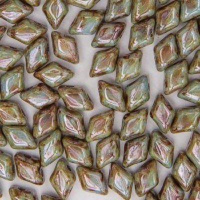 Matubo Mini Gemduo 6 x 4 mm 03000-65431 Perles de glaçage bleu craie (Lazure) - 20, 30, 40 ou 50 perles