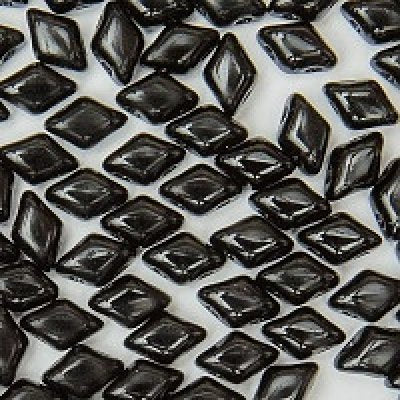 Matubo Mini Gemduo 6 x 4 mm 23980 Jet / Black Beads - 50 Beads